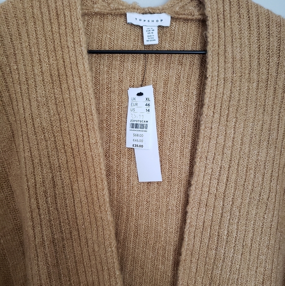 Topshop Tan Cardigan - Picture 4 of 8